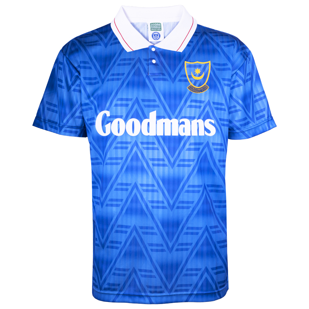Portsmouth FC retro football shirt, pompey admiral retro 92 shirt