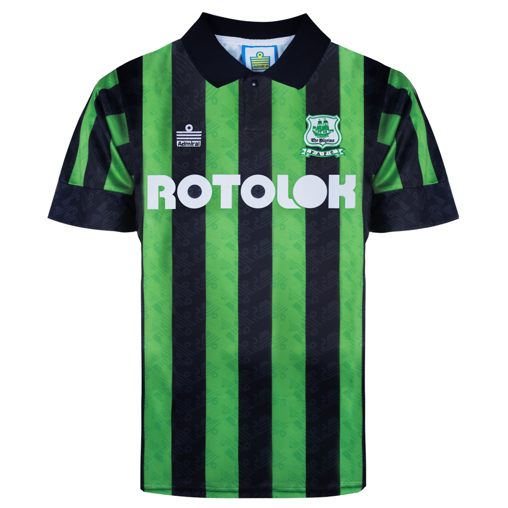 Plymouth Argyle Home football shirt 1992 - 1994. Sponsored by Rotolok