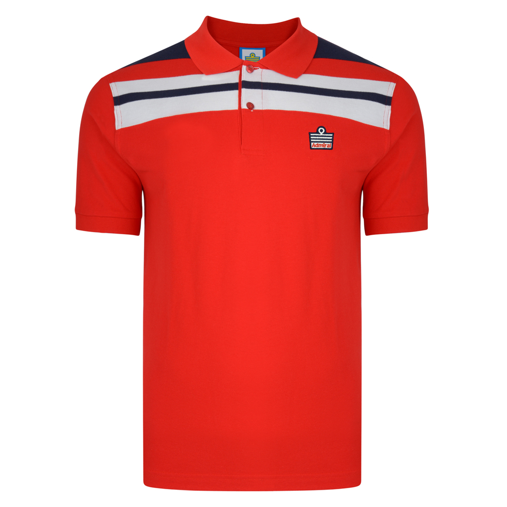 Admiral 1982 Red England Polo Shirt | Admiral England Polo Shirt | 3 Retro