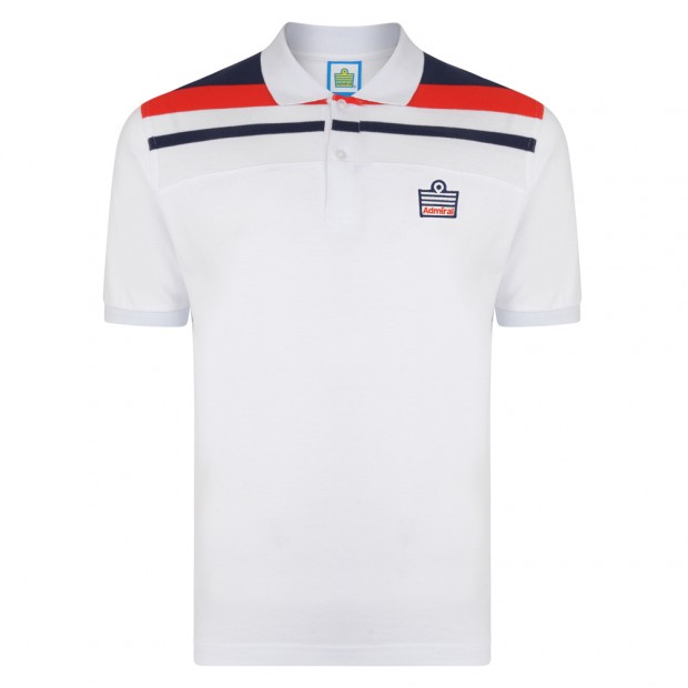 Admiral 1982 White England Polo Shirt | Admiral England Polo Shirt | 3 ...