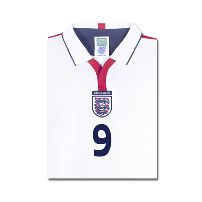 England 2004 No 9 Rooney  Retro Football Shirt