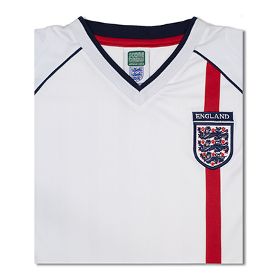 England Home 2002 World Cup Retro Jersey.
